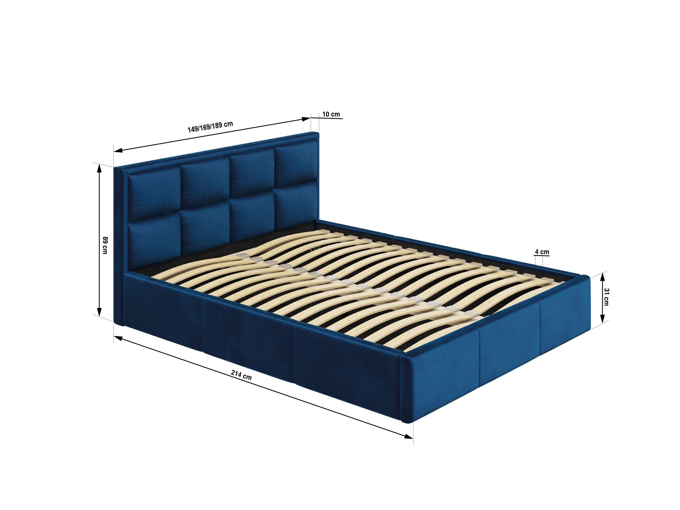 Łóżko tapicerowane KLEO II z pojemnikiem