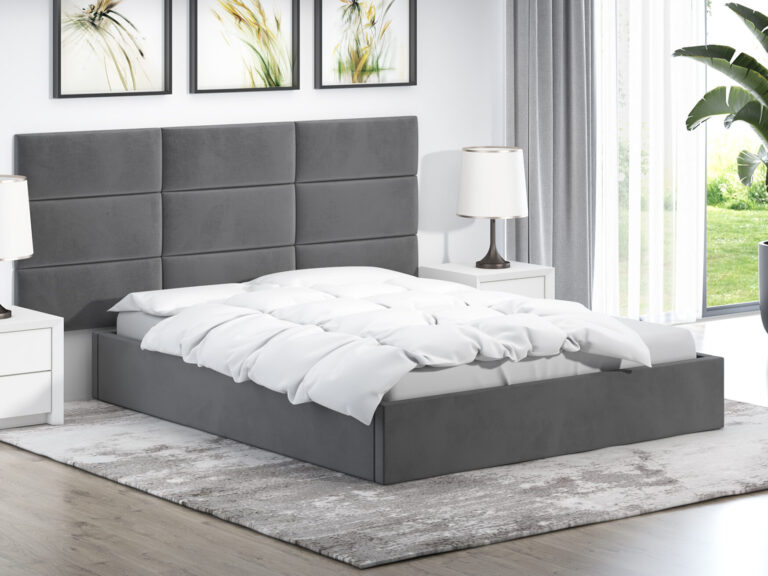 Łóżko tapicerowane/skrzynia bez zagłówka/wezgłowia z pojemnikiem