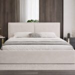 Łóżko tapicerowane SENVI z pojemnikiem