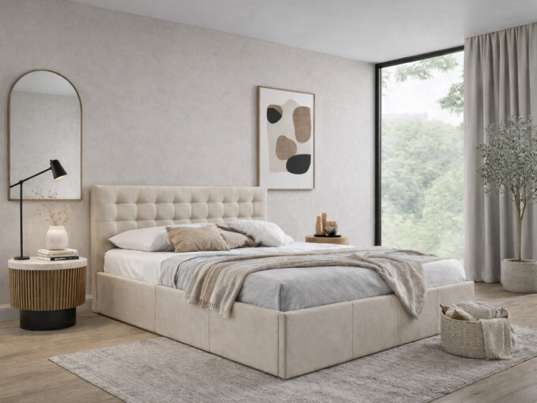 Łóżko tapicerowane VENNA z pojemnikiem