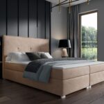 Łóżko kontynentalne LETTY z dwoma pojemnikami