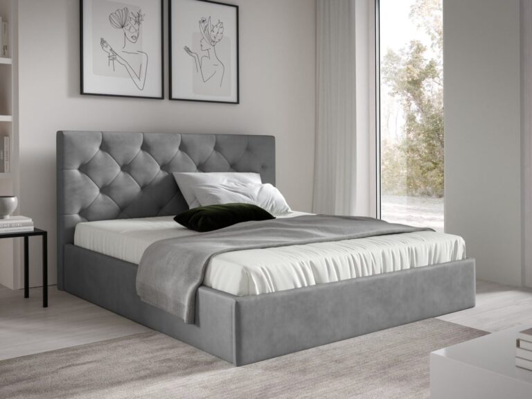 Łóżko tapicerowane JULA z pojemnikiem