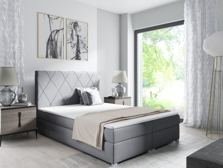 Łóżko kontynentalne MILANO z dwoma pojemnikami