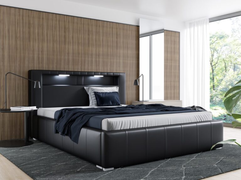 Łóżko tapicerowane PLAZA z pojemnikiem