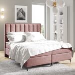 Łóżko kontynentalne SOUL na metalowych nogach i z dwoma pojemnikami