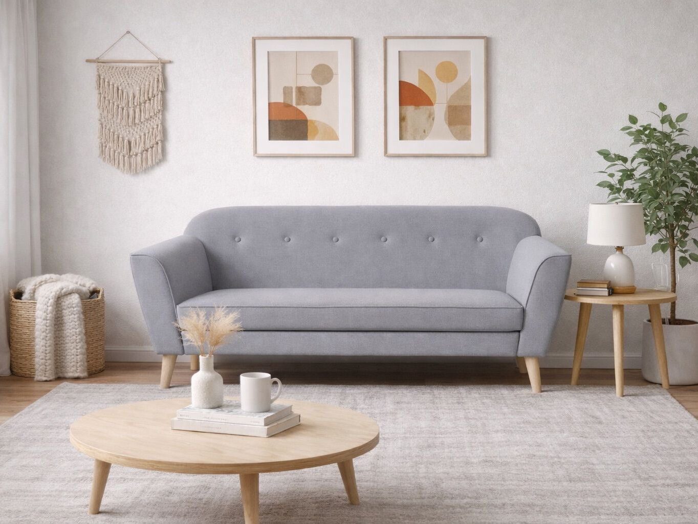 Sofa dwuosobowa DINA w stylu skandynawskim