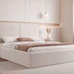 Łóżko tapicerowane OLLISE z pojemnikiem